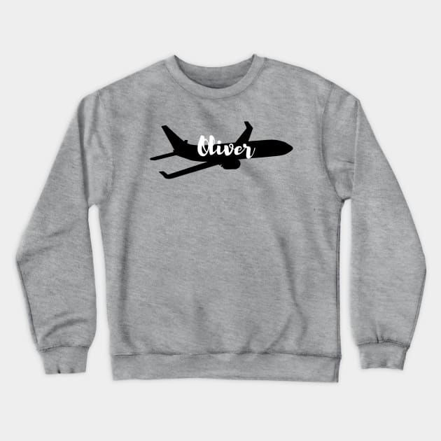 Oliver name airplane Crewneck Sweatshirt by YellowQueen